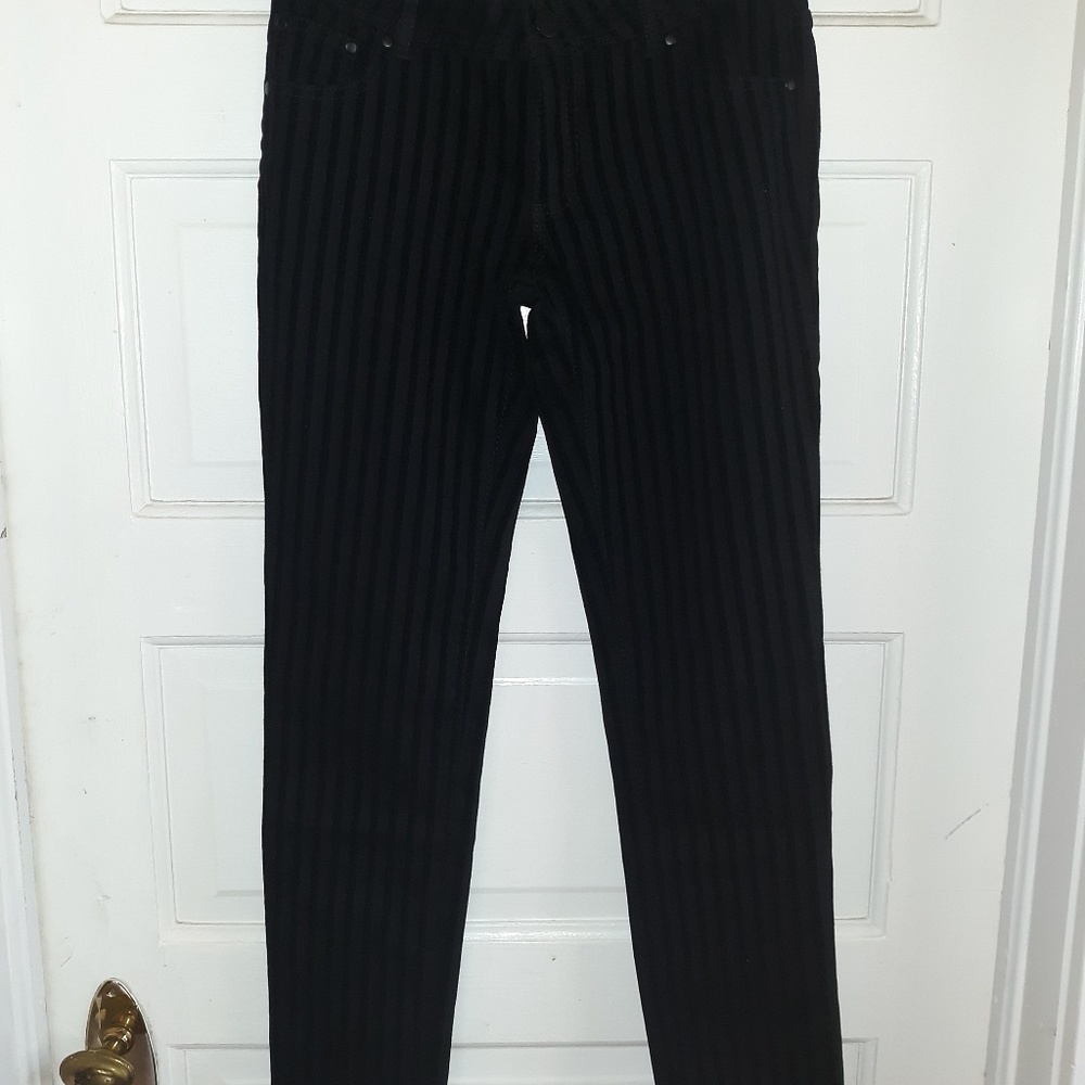 Vintage Straight Leg Pinstripe Jeans
